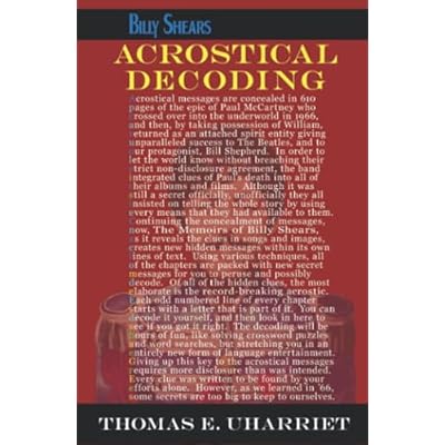 Billy Shears Acrostical Decoding