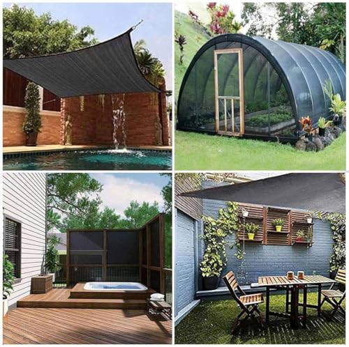 Voile d'ombrage rectangulaire 4x6 m imperméable pour jardin