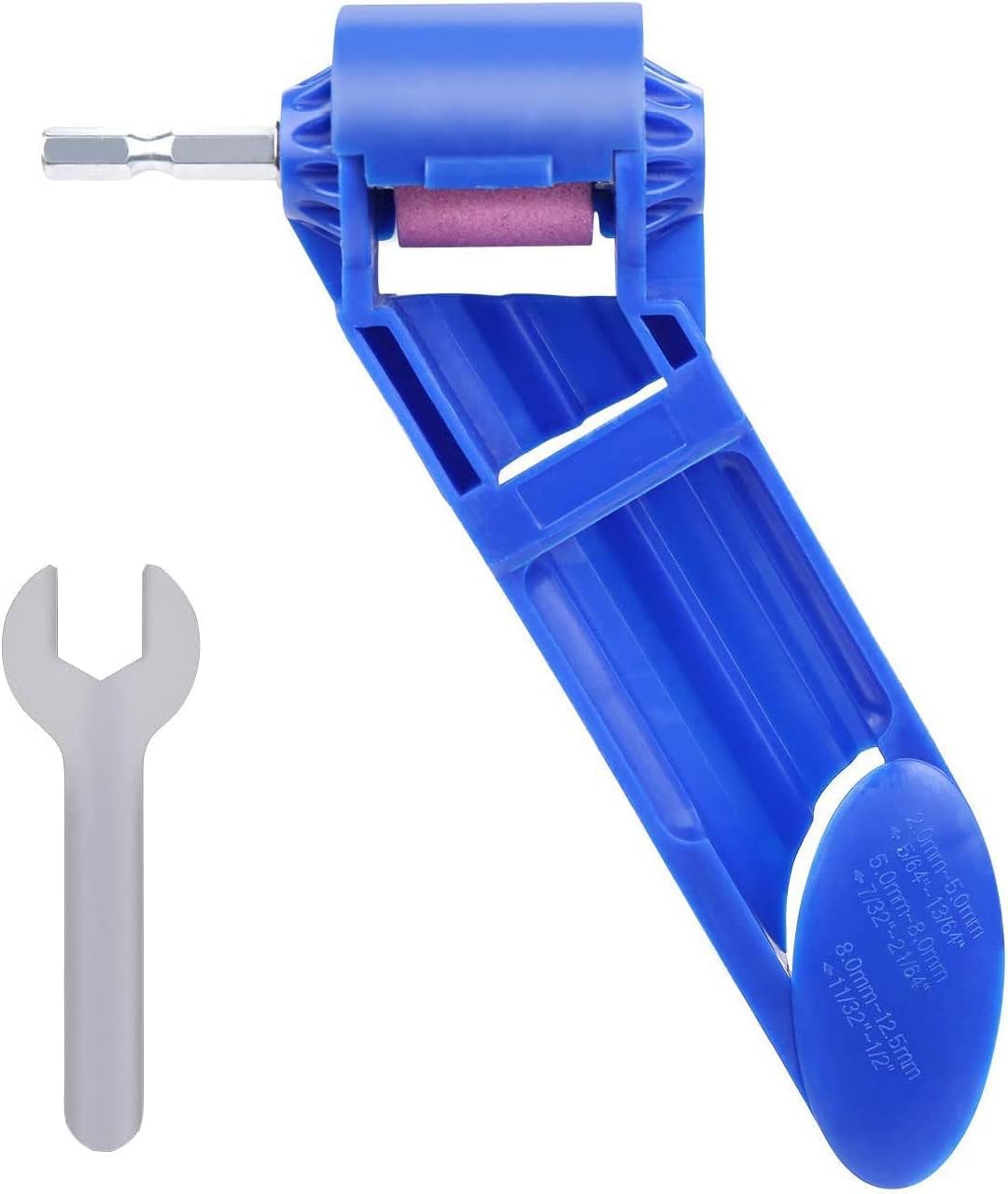 - Portable Diamond Drill Bit Sharpener Powered Tool Parts Sharpening Tool Corundum Grinding Wheel for Iron-Based Drill Bits (DRIL001) (Blue)