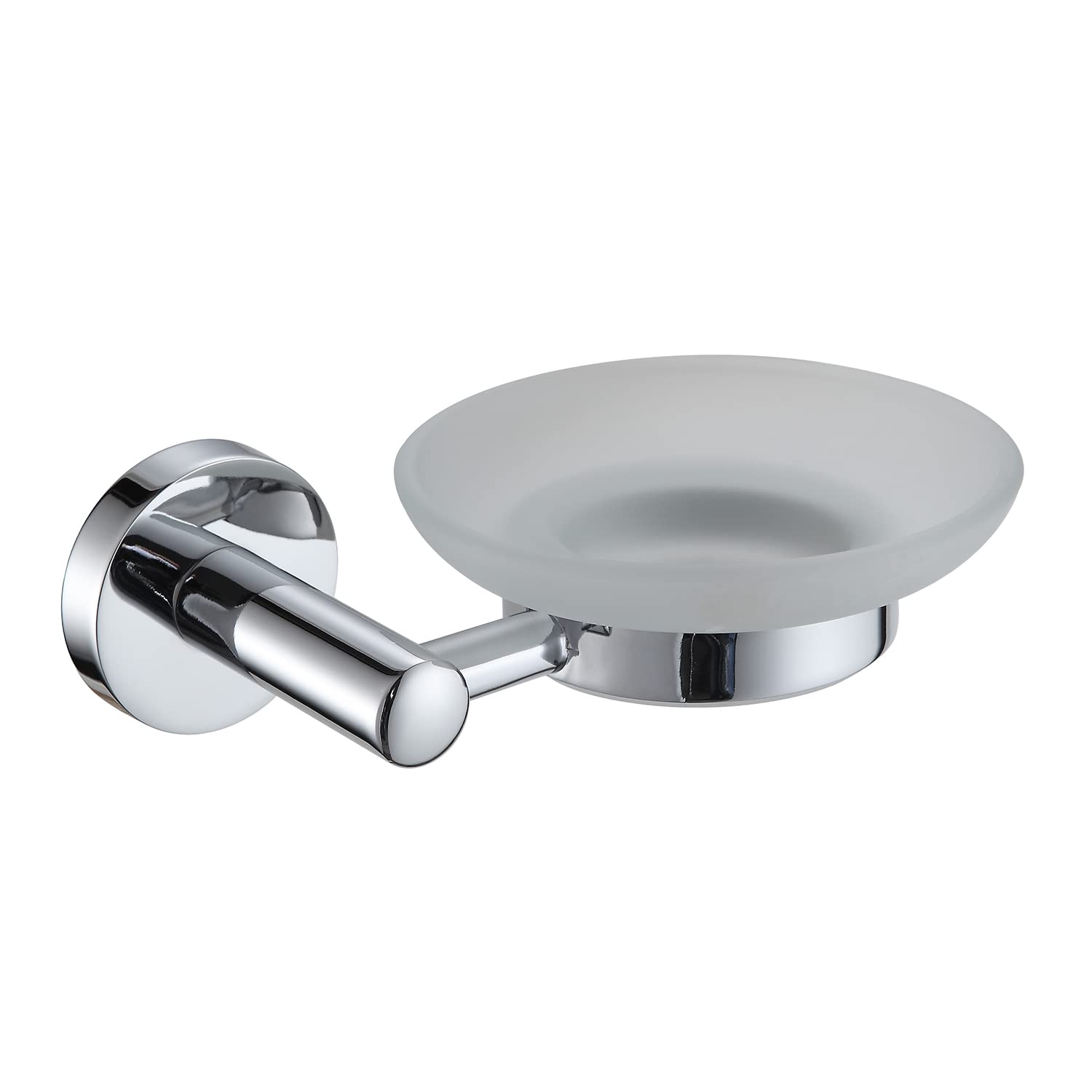 Rackhams Modernity Chrome Stainless Steel & Frosted Glass Wall Mounted Soap Dish