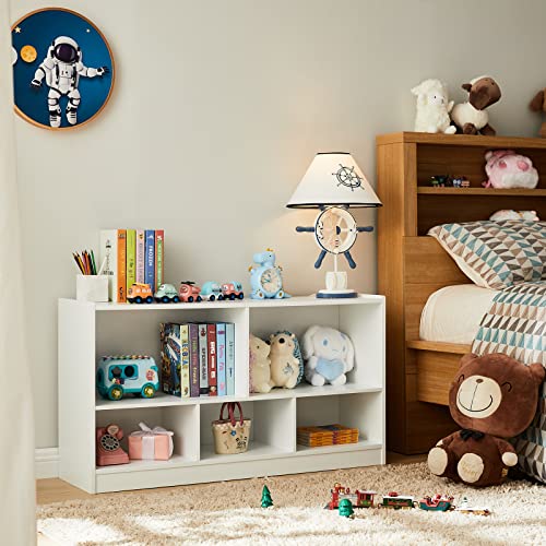 TOYMATE Toy Organizers and Storage, 5-Section Kids Bookshelf for Organizing Books Toys, School Classroom Wooden Storage Cabinet for Children's Room, Playroom, Nursery - Image 3