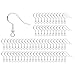 Ganchos para Pendientes,50 PCS S925 Ganchos para Aretes con Bolas Gancho para Peces en Plata Fornituras para Hacer Joyas Bricolaje Fabricación de Aretes DIY Plateado