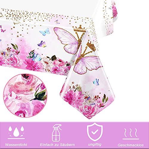 61 Pièces Kit Vaisselle Papillon,Vaisselle Jetable Papillon,Vaisselle Papillon Anniversaire,Vaisselle Jetable… - Image 5