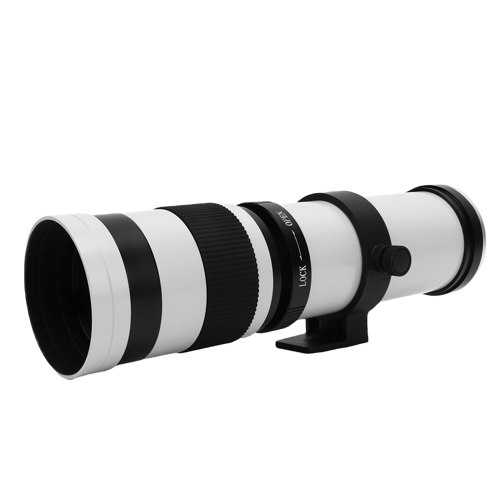Fabater Obiektyw Zmiennoogniskowy 420–800 mm. Potężny Teleobiektyw z ręczną regulacją Ostrości do Obserwacji Ptaków i Fotografowania Dzikiej Przyrody (WHITE)