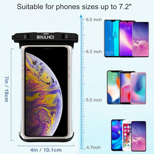 BIIULHCI Waterproof Phone Pouch,Underwater Phone Case for Motorola Moto G73 G13 G23 G53 E13 E22 E20 E40 E30 G72 G62 G52 G82 5G G14 G60S G200 G100 Edge40 Waterproof Phone Case for Swimming - Image 2