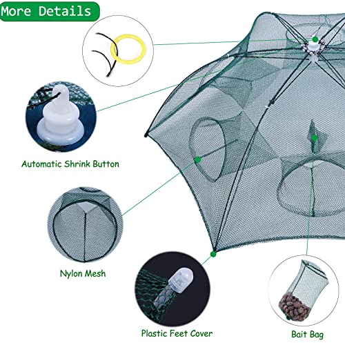 Nswdhy New Foldable Fishing Trap Cast Dip Cage Crayfish Crab Fish Minnow Crawdad Shrimp Net Trap