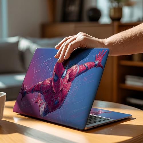 Image of NoWorries Laptop Skin for 15.6 & 14 Inch Laptop | Motivational, Superhero, Sports & Graphic Design Laptop Sticker Wrap | Premium Vinyl Laptop Cover (Spider Men, 15 x10inches)