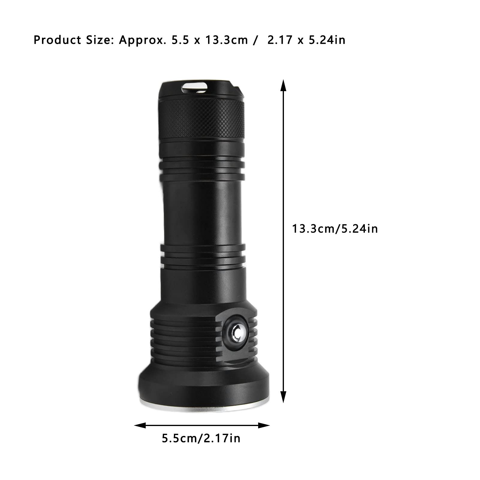 Torcia Subacquea da 12 LED - Luce Subacquea in Alluminio da 10000LM con 3 Colori di Illuminazione - Torcia Sottomarina IP68 Per Pesca Subacquea - 5 Modalità di Illuminazione Torcia Subacquea Per Ester