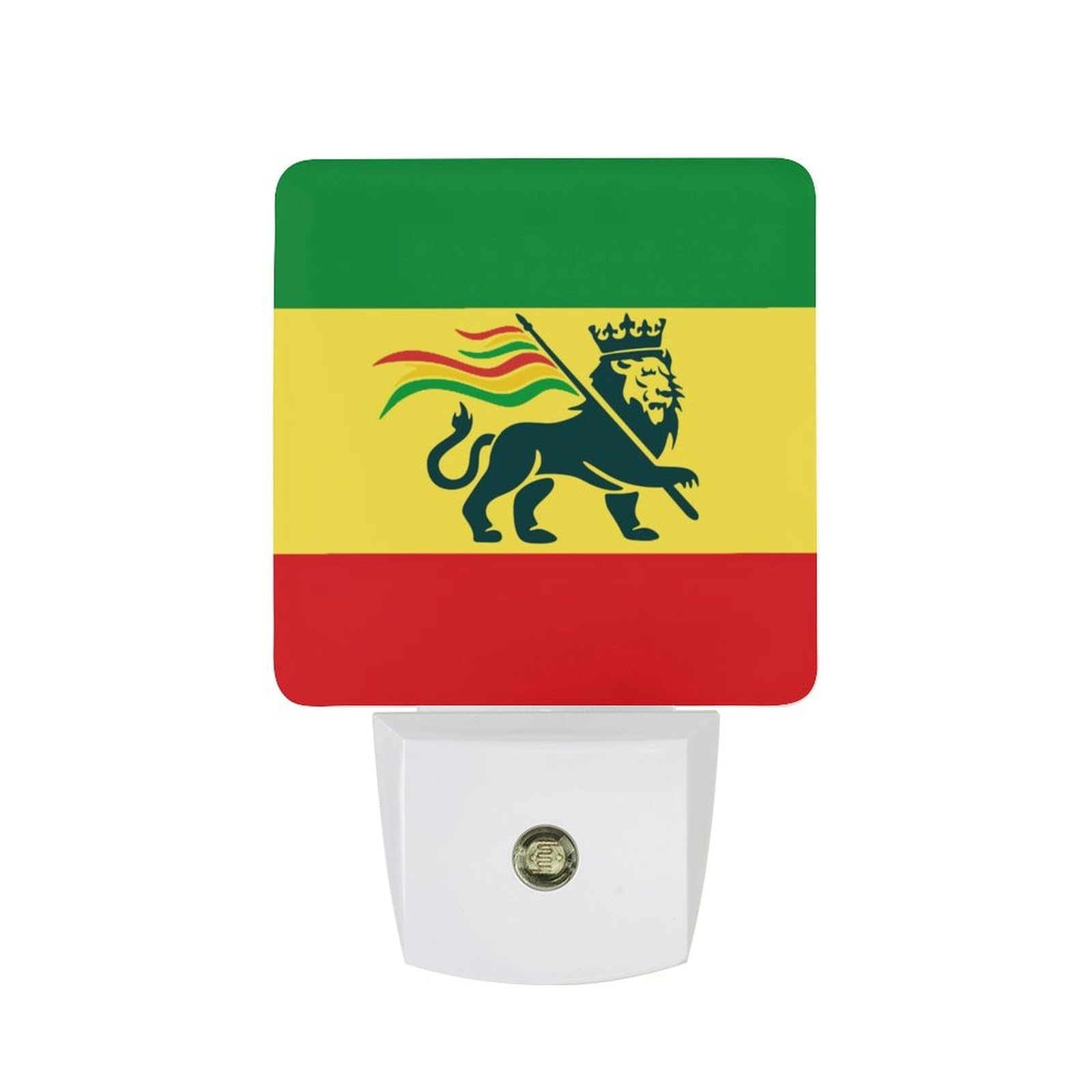 Nqrxadcrt Style Ethiopian Rastafarian Lion Flag Night Light Plug In Wall Lights Bedside Lamp Bedrooms Home Hallways Decoration