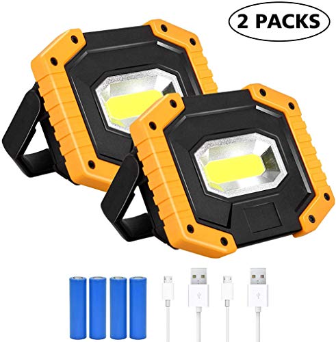 30W Luz recargable portátil de trabajo, T-SUN reflectores LED con USB, proyector impermeable al aire libre para la reparación de automóviles, Senderismo, luces de seguridad de emergencia, 3 modos