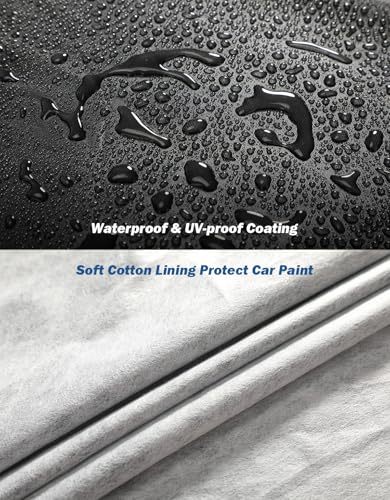 Image of JOYTUTUS Car Cover Compatible with 2005-2013 Corvette C6 Stingray /Z06 /Z51, Soft Cotton Inner Waterproof All Weather Indoor Outdoor Car Cover