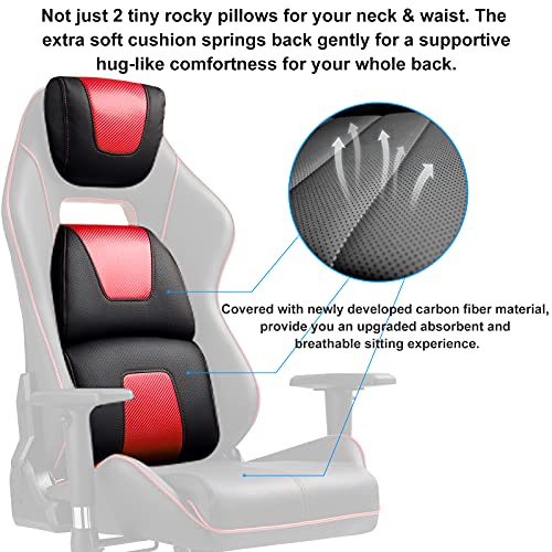 GTPLAYER-Silla-Gaming-Escritorio-Oficina-Ergonomica-para-Ordenador-Cuero-de-PU-con-3D-Reposabrazos-Ajustables-y-Respaldo-Reclinable-Rojo