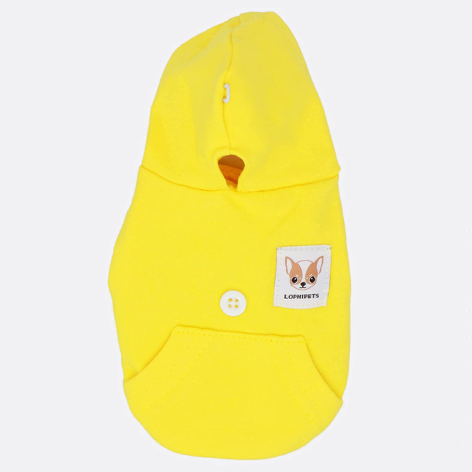 LOPHIPETS - Sudaderas con Capucha de algodón para Perros pequeños, Chihuahua, Ropa para Cachorros, Abrigo para Clima frío, Amarillo/XS