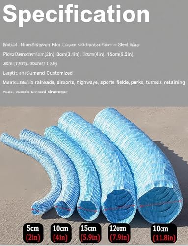 Système de drainage de 6,1 cm perforé pour infiltration du sol de cour