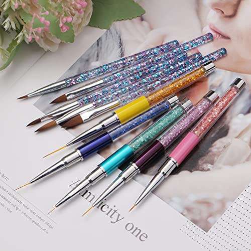 10 Stück Nagel Kunst Malerei Zeichnung Pinsel Set,Acryl Nagel Kunst Pinsel Professionell Nail Art Pens Enthalten 5 Stück… – Bild 8