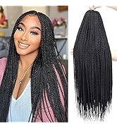 30 Inch Long Box Braid Crochet Hair 144 Strands Crochet Box Braids Pre Looped Box Braids Crochet ...