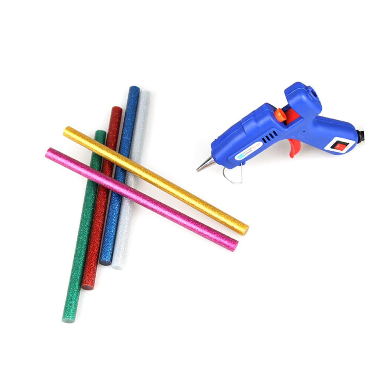 Uonlytech 100pcs 7mm Colorful Hot Melt Glue Sticks for DIY Crafting Art Projects and Home Decoration High Adhesion and Versatile Use