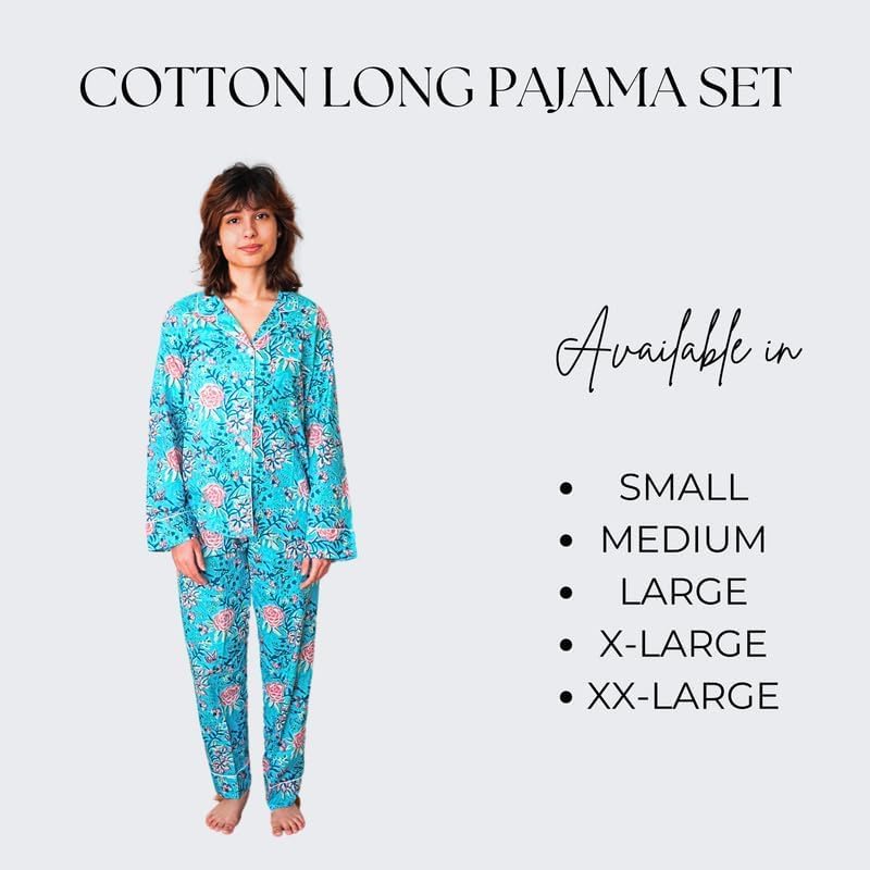 Huar Cotton Pajamas for Women - Luxurious Cotton Womens Pajama Sets - Comfortable Christmas PJ Set, Breathable & Light Pjs - Image 6