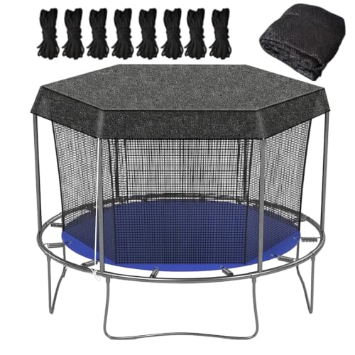 Toit de protection trampoline contre le soleil brûlant et les UV sur cadre rond