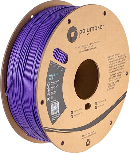 Image of Polymaker Glitter ABS Filament 1.75mm, Galaxy Purple 3D Printer Filament 1.75mm Heat Resistant 1kg - Twinkling ABS 3D Printing Filament, Strong & Durable, Dimensional Accuracy + /- 0.03mm