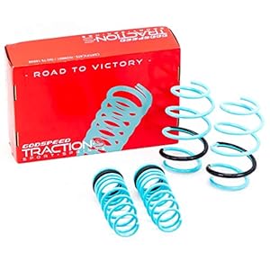 Godspeed LS-TS-TA-0005 Traction-S Performance Lowering Springs, Reduce Body Roll, Improved Handling, Set of 4, compatible with Toyota Corolla Sedan (E160/E170) 2014-19