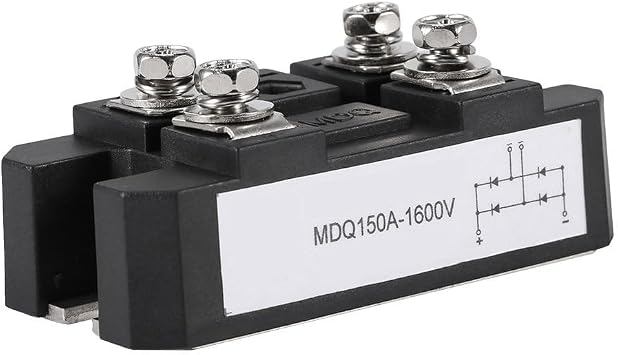 Bridge Rectifier 150A 1600V Single Phase Diode for Power Supply Applications Black