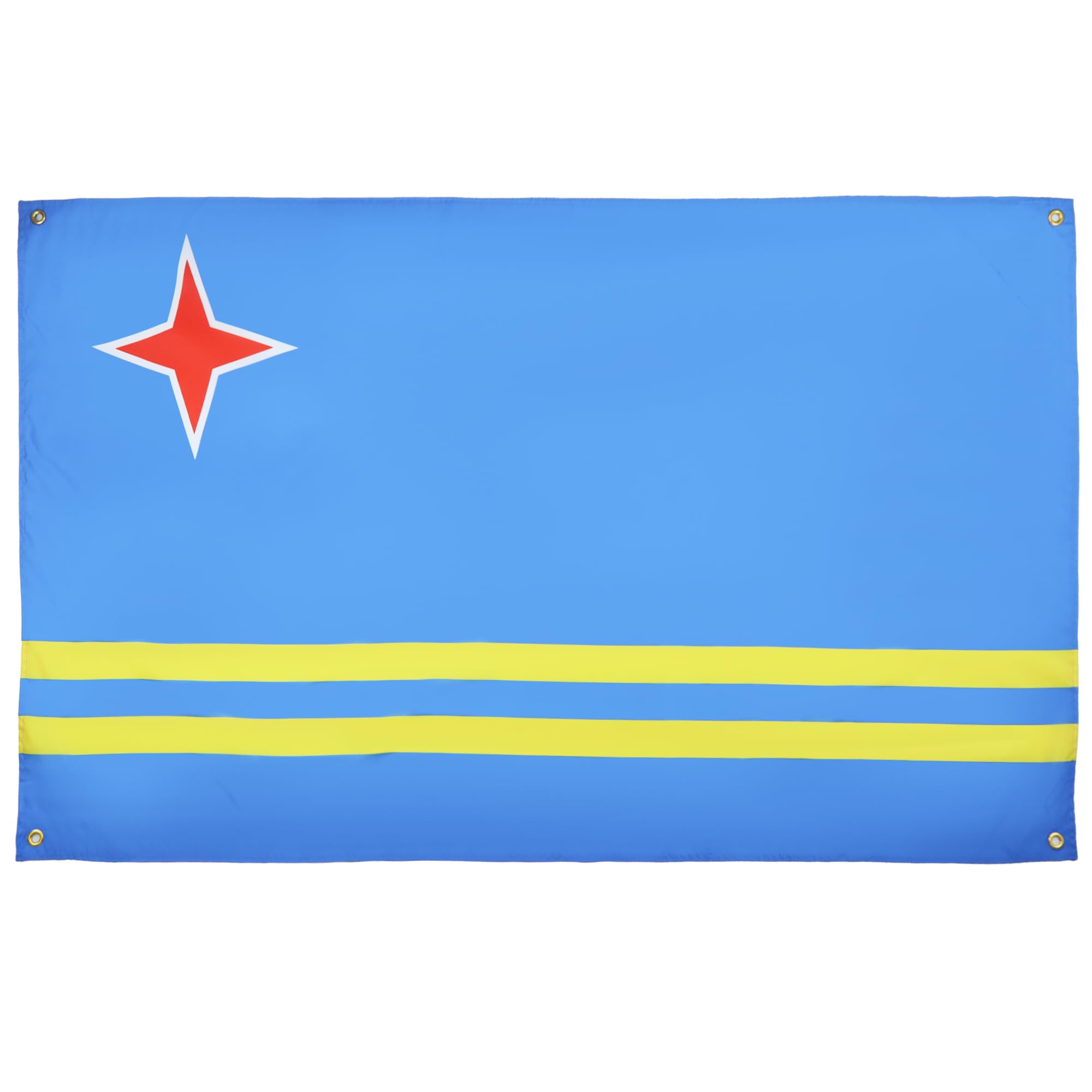 AZ FLAG Aruba Flag 150 x 90 cm with 4 Eyelets for Balcony or Wall, 1 Pièce
