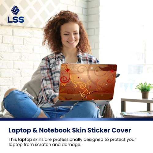 Image of LSS 15 15.6 Inche Laptop Notebook Skin Sticker with 2 Wrist Pads - Reusable Cover Protector Vinyl Sticker Cover Decal Fits 13 inch - 16 inch HP Asus Acer Samsung - Floral Vines Pattern