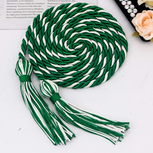 Image of GraduationMall Graduation Honor Cord 68 inch EmeraldWhite
