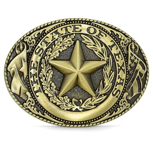 Cowboy Belt Buckle for Men - Western Belts Buckle for Man Woman, Gold Western Cowboy Belt Buckles for Men Women Belt Buckle, Patriotism Star Western-style Accessories, Gifts for Dad Boyfriend Husband
