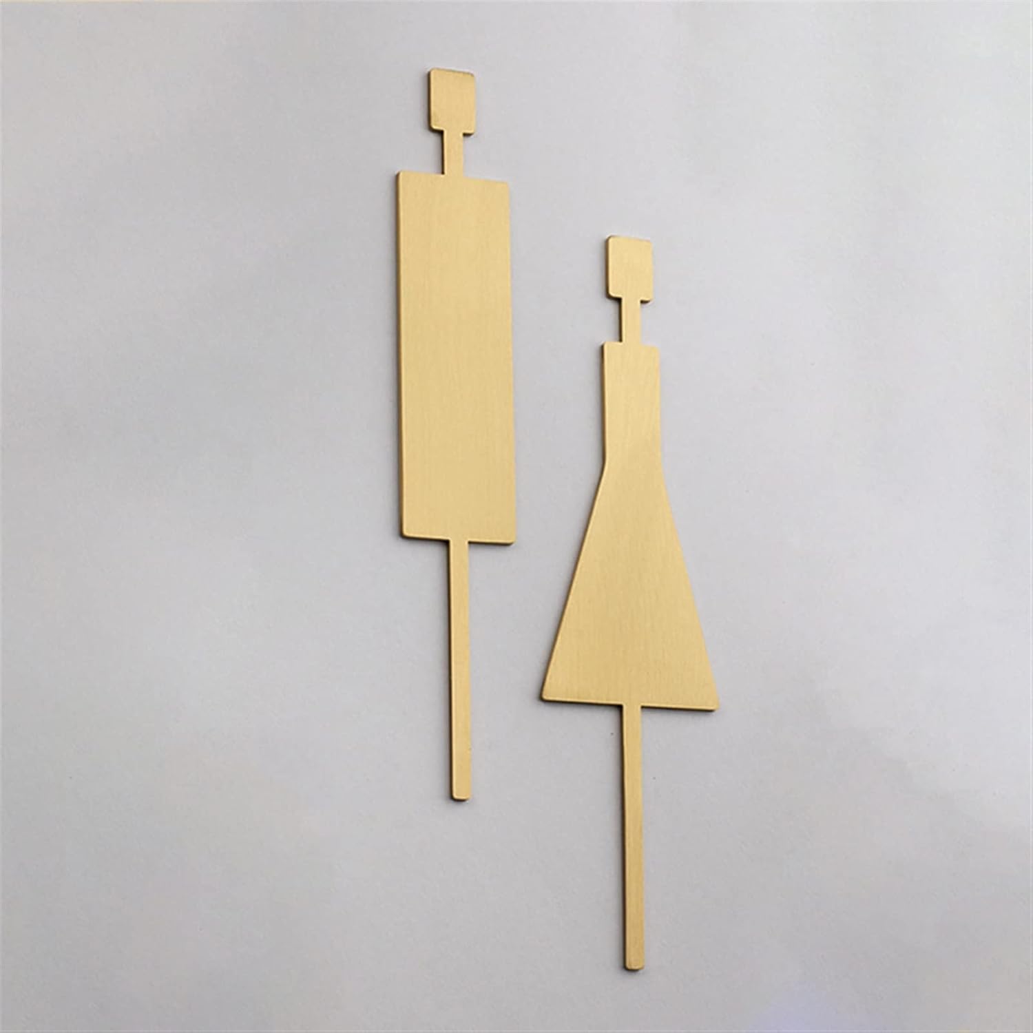 Men Women Bathroom Sign Sticker, Door Wall Decal Restroom Toilet Window Brass Plaque, Restaurant Hotel Decor Supplies