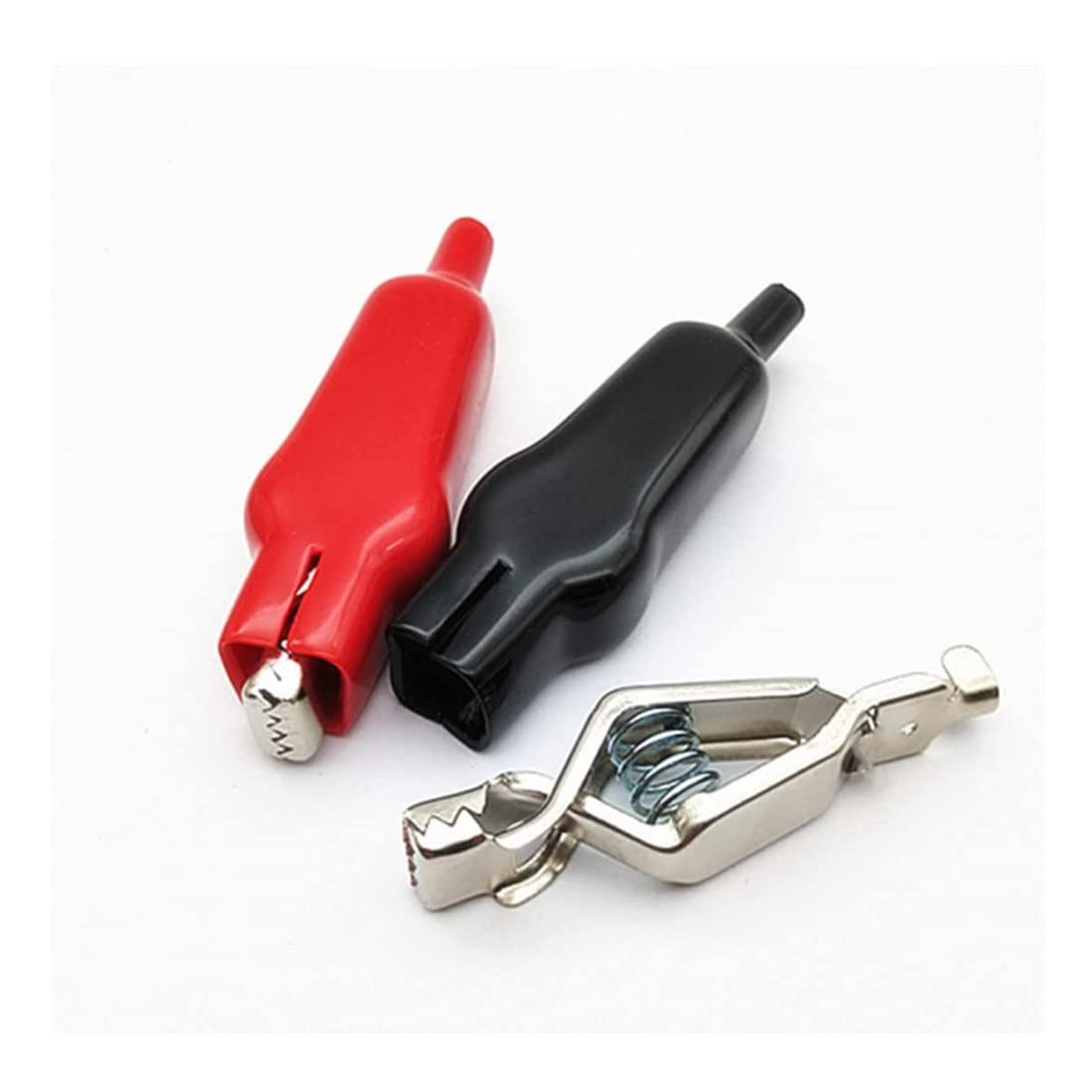 10Pack 20A Insulated Alligator Clips Electric Circuit Test Testing Crocodile Clamps(5 Red+5 Black)