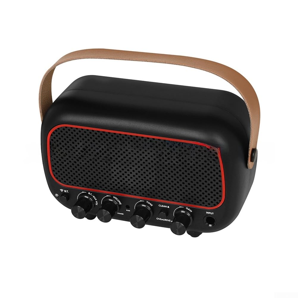 Tragbarer Lautsprecher, 5 W, Dual-Treiber, kabellos, für Mini-Soundsystem für Gitarre, Reisen, Camping, wasserdicht, IPX7, kompaktes Design, Braun