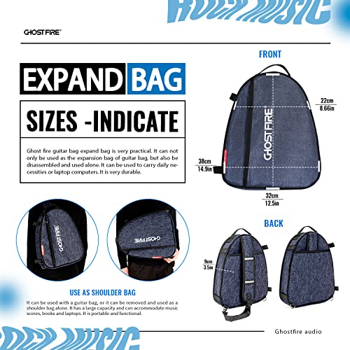 Ghostfire High-End Electric Guitar Gig Bag Super Thick Fit St/Tl ，Lp/Sg An Expansion Package Is Attached (Electric Guitar Gig Bag-Blue) #TOP4