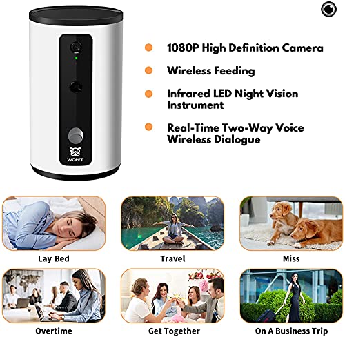WOPET Smart Pet Camera:Dog Treat Dispenser, Full HD WiFi Pet Camera with Night Vision for Pet Viewing,Two Way Audio… - Image 6