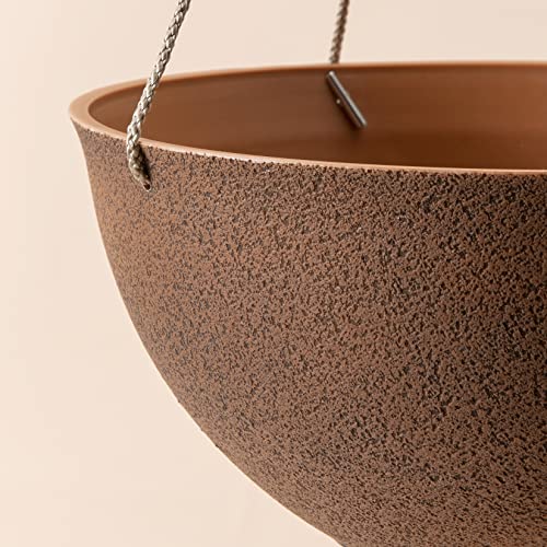 Hanging Flower Pots For Outdoor Plants, Garden Hanging Planters Set Of 2(13.2 Inch, Terracotta Color) #TOP3