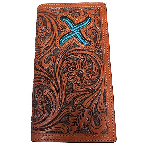 Twisted X Wallet, Rodeo, Tan w/Emerald X