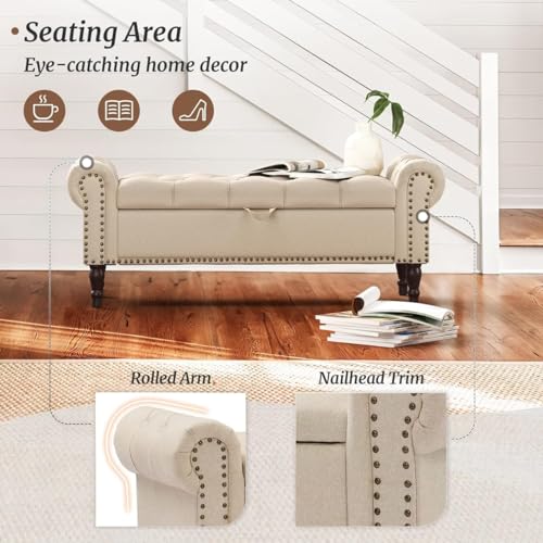 Image of Elegant Couch Luxury Living Room Furniture Upholstery Comfortable Seating Classic Design Neutral Color Palette Home Decor Elegance Inviting Lounge Furniture (Beige)