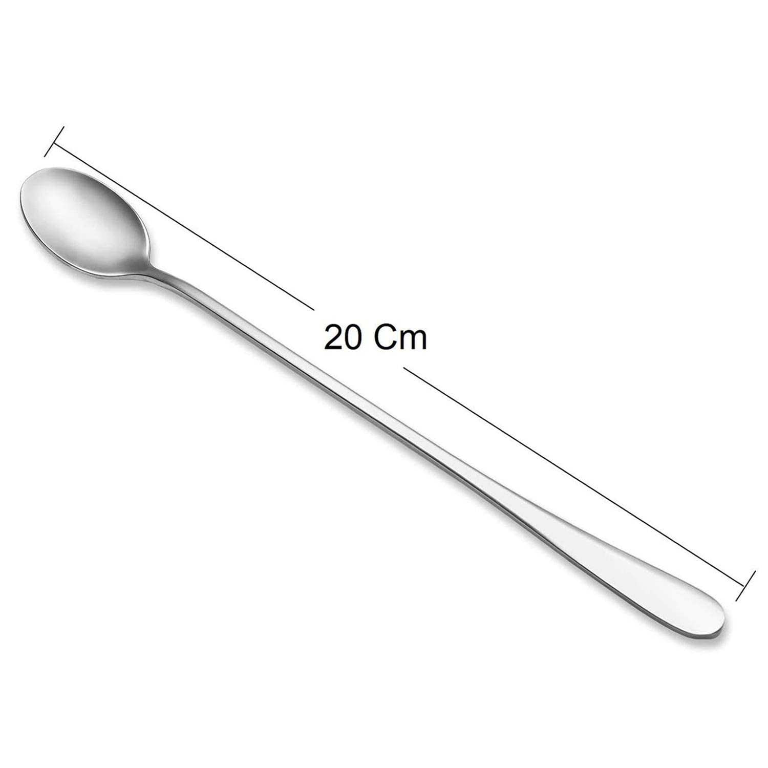 Convay Long Spoon for Iced Tea, Coffee Ice Cream Spoon for Tall Glasses, Cocktail Bar Stainless Steel Long Handle Spoon, Soda Spoon 10pc. 2