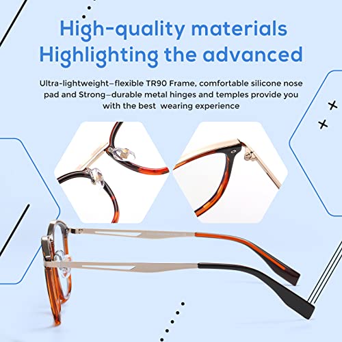 Image of DUCO Blue Light Blocking Glasses For Men Blue Ray Glasses Oversized Computer Glasses Retro Square Fashion Eyeglasses 5223