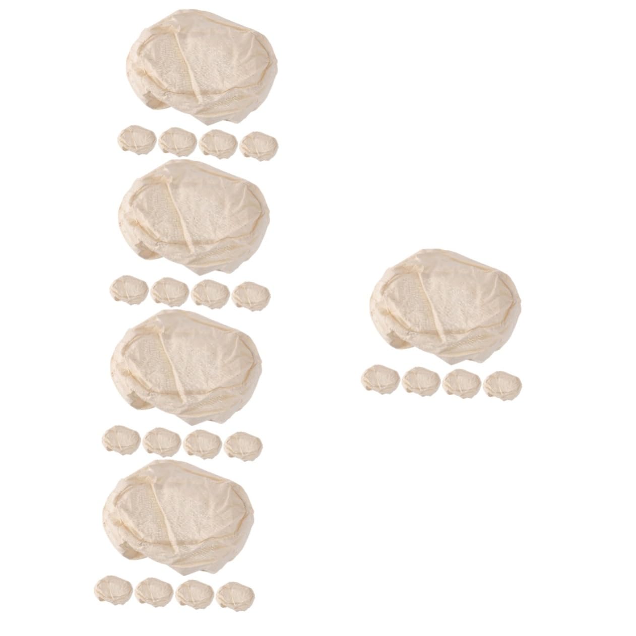 TOPBATHY 25 Teiliges Brotgärkörbchen Set Körbe Backkorbeinlagen Brotkorb Stoffbezug Teig Brot Backeinlage Backzubehör Sauerteigbrot Schüsselabdeckungen Küchenutensilientuch