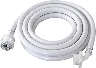 Tomedeks Tubo di ingresso dell'acqua fredda (per lavatrice, lavastoviglie, tutte le marche popolari Miele, Bosch, Beko, Siemens, Bauknecht, AEG, Gorenje, 1,5 metri, 1 pz) Bianco