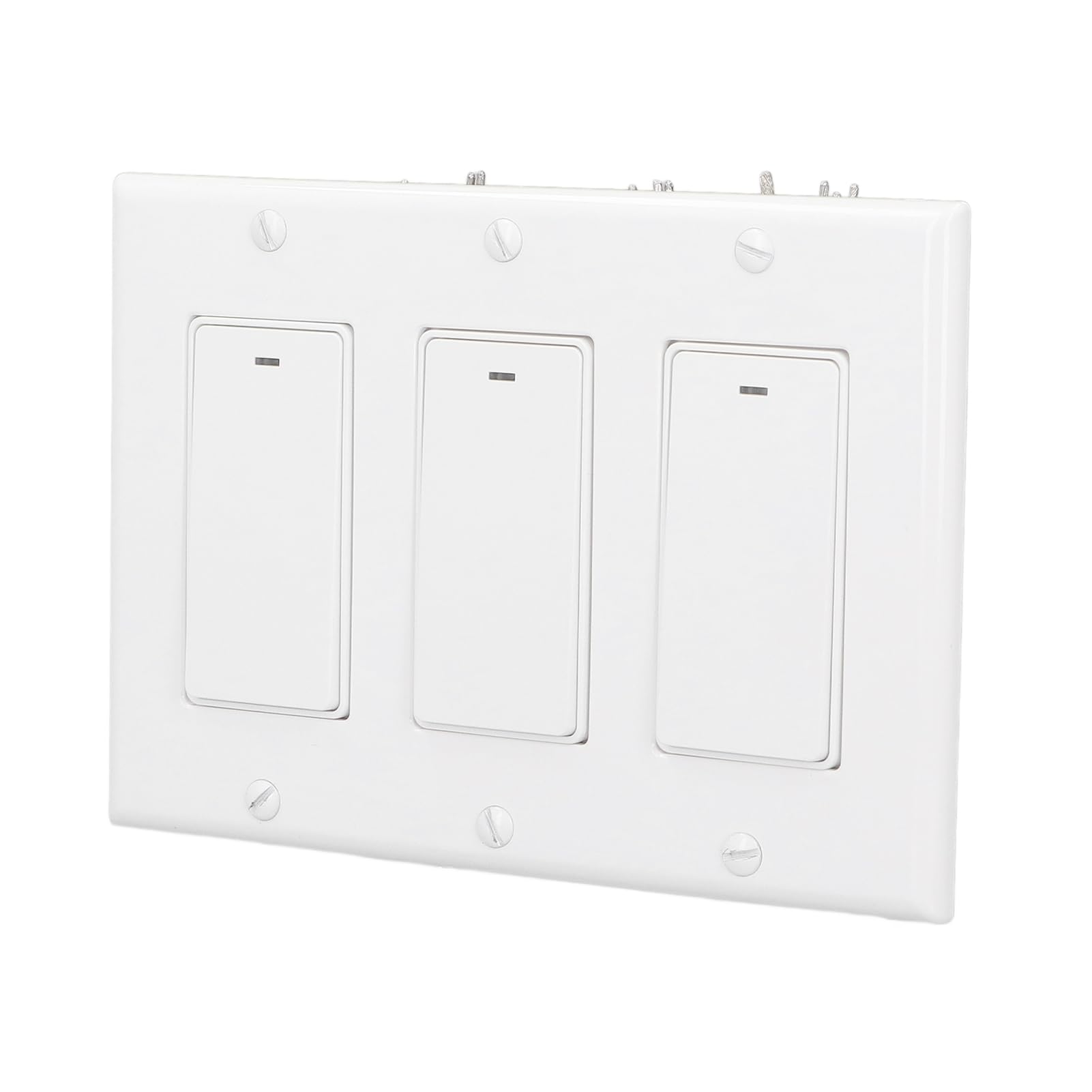 Intelligenter WLAN-Wandschalter, Einpolig, 3-fach, AC 100 Bis 240 V, Lichtschalter mit Fernbedienung, Sprach- und Timer-Steuerung für Benutzer zu Hause, Im Schlafzimmer, Im Wohnzimmer