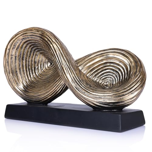 orenm Sculpture de décoration abstraite en résine, nœud en résine, pour décoration d'intérieur neutre, salon, bureau, table basse, sculpture unique...