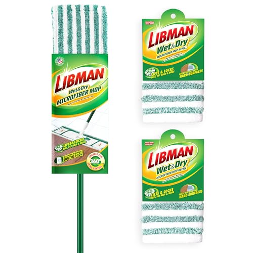 Image of Libman Wet & Dry Microfiber Mop Kit with 3 Microfiber Pads Included