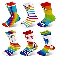 Queenshin Crazy Socks Girls Boys Funny Animal Monster Kids Crew Ankle 6 Pack 3-11Y Birthday Gift Christmas Stocking Stuffers