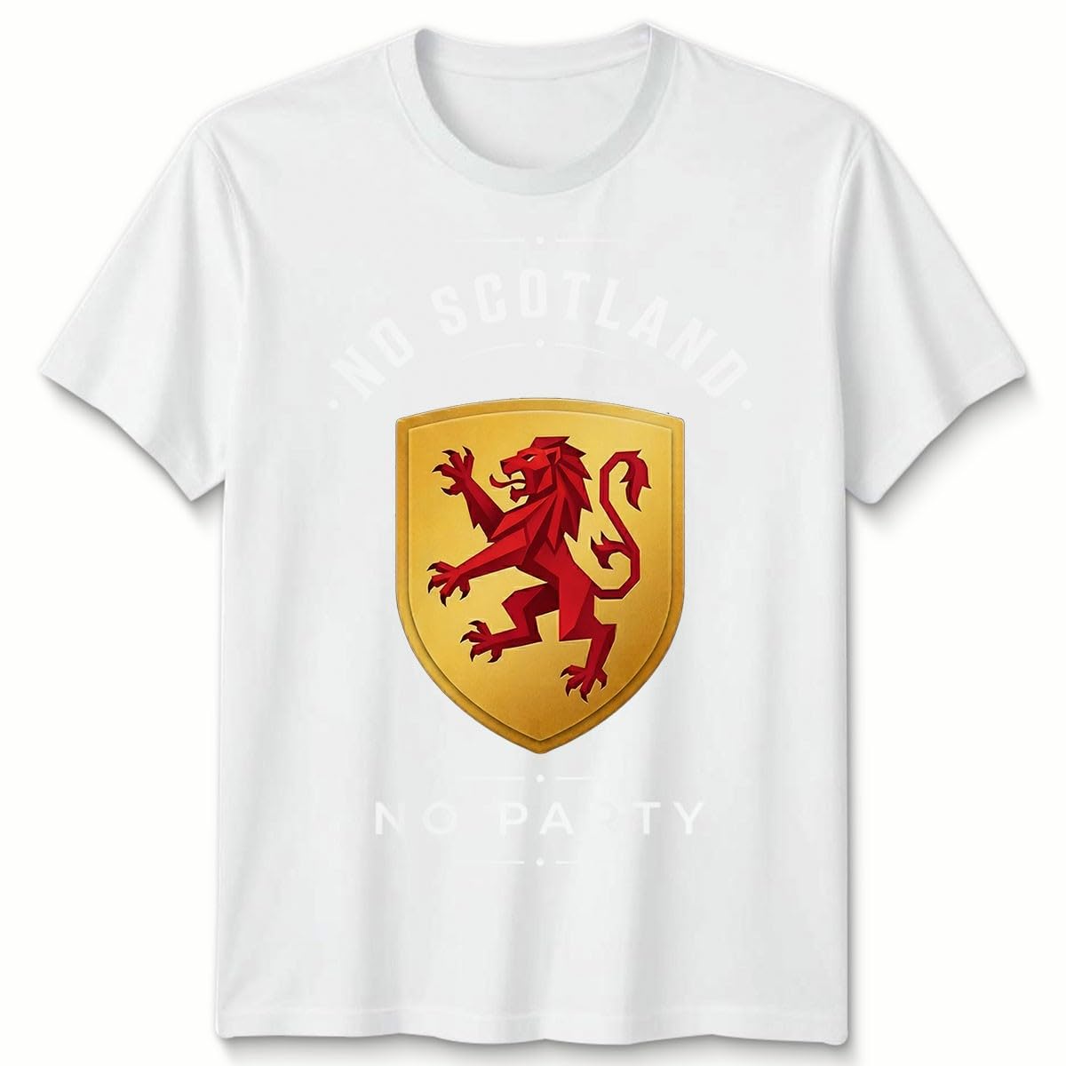 D&T No Scotland No Party Football Unisex T Shirt Scotland Fan Mens Womens Graphic Tee 7-8 Years White