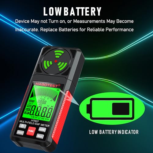 Image of YOJOCK EMF Meter,3 in 1 EMF Detector Electromagnetic Field Radiation Detector for EF,MF,RF,WiFi Signal,EMF Reader for Home EMF Inspections,Office,Outdoor,Ghost Hunting
