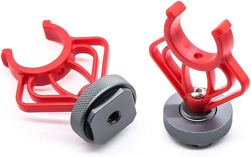 2 soportes de soporte de montaje de choque para micrófono de cámara, soporte de montaje hembra de tornillo de 14 pulgadas para RODE VideoMicro, MM1,