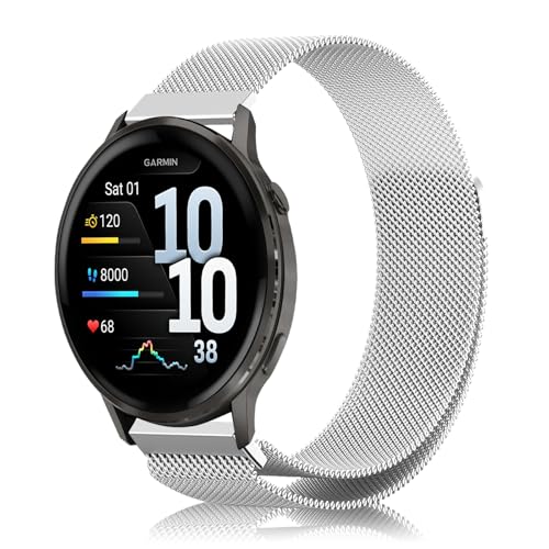 [AiMaoo] �����o���h GARMIN(�K�[�~��) Venu 4 45mm �Ή� �����x���g �~���l�[�[���b�V���x���g �X�e�����X�� �}�O�l�e�B�b�N�X�g���b�v ������� �j�����p �ʋC ���K �����o���h �R���p�`�u�� Garmin Venu 4 45m